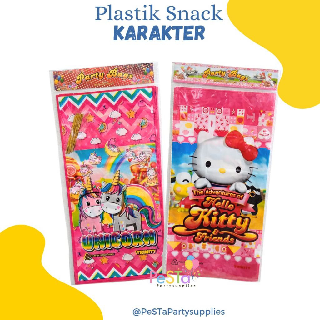 Plastik Snack/Plastik Ulang Tahun/Bingkisan Snack ulang tahun karakter