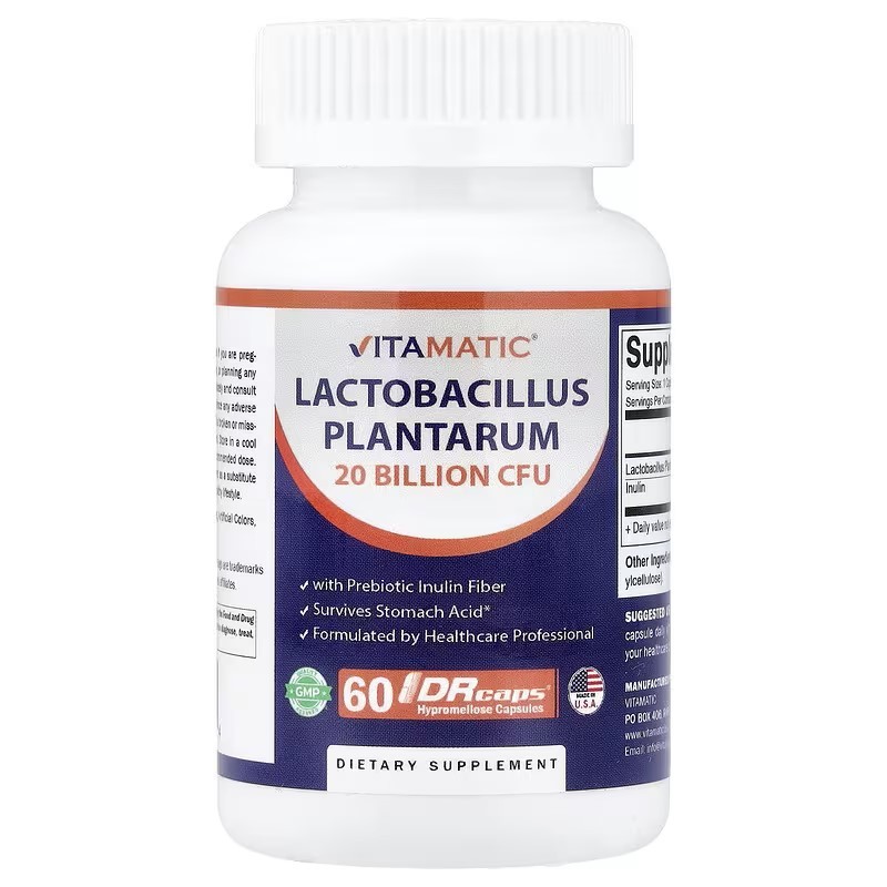 Vitamatic Lactobacillus Plantarum 60 DRcaps (Hypromellose Caps)