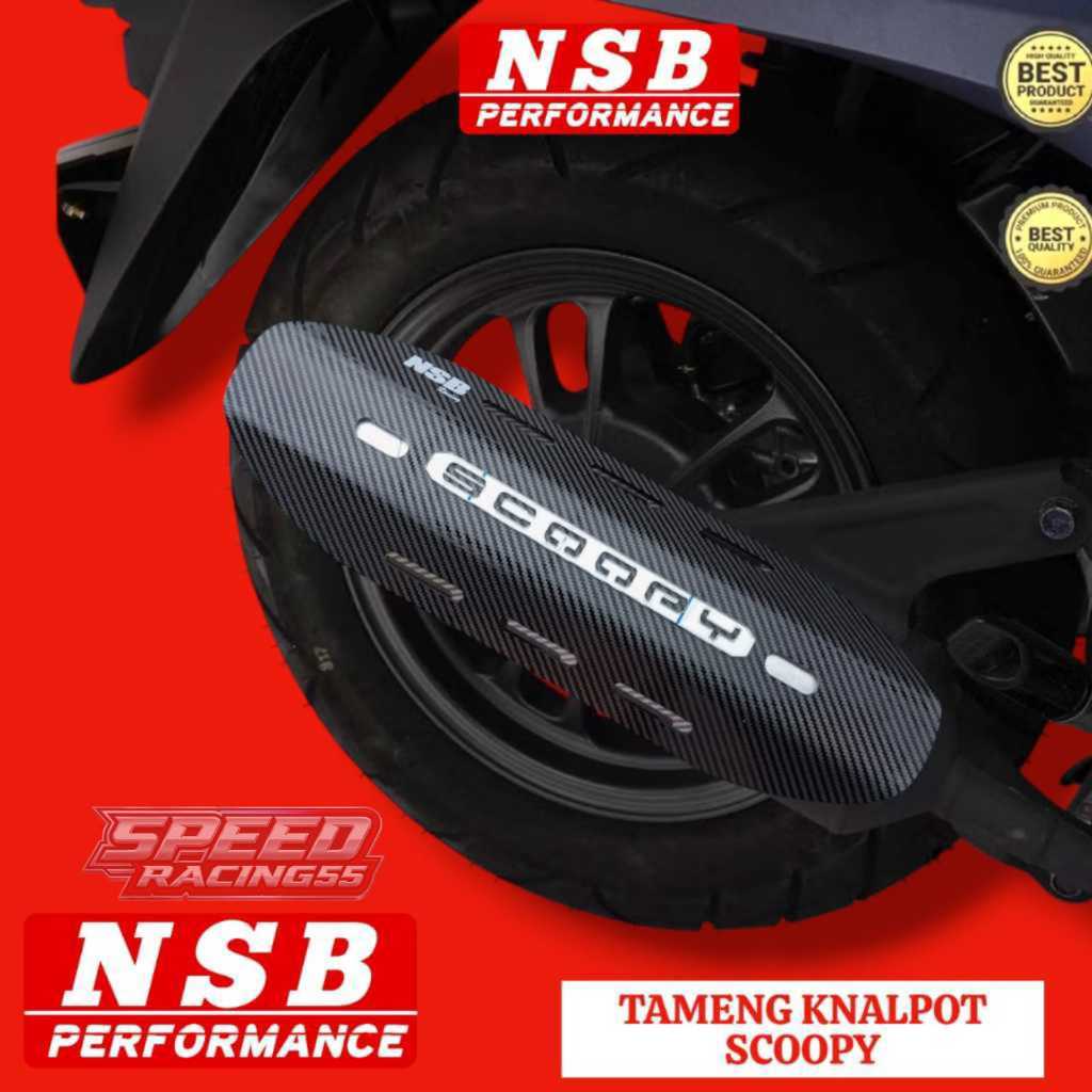 TAMENG KNALPOT SCOOPY CARBON LIS COVER KNALPOT HONDA SCOOPY SRC55