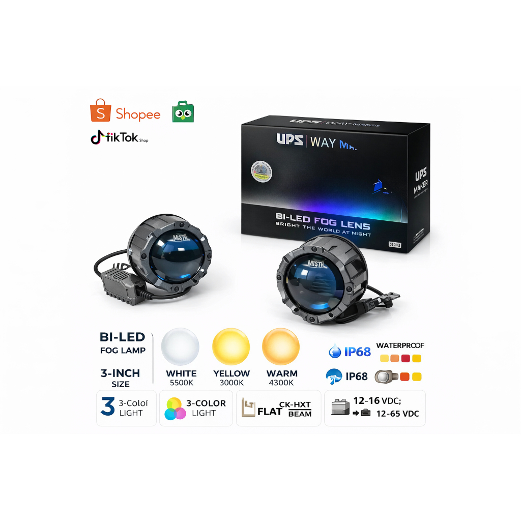 Foglamp Biled UPS Way Maker F55 High Quality Led Chips