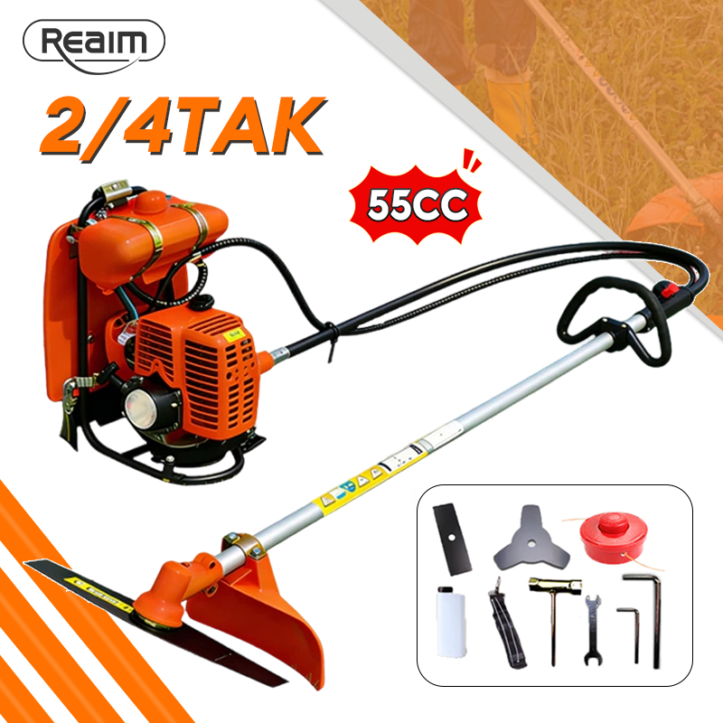 REAIM Mesin Potong Rumput Gendong 2Tak Mesin Rumput mesin pemotong rumput