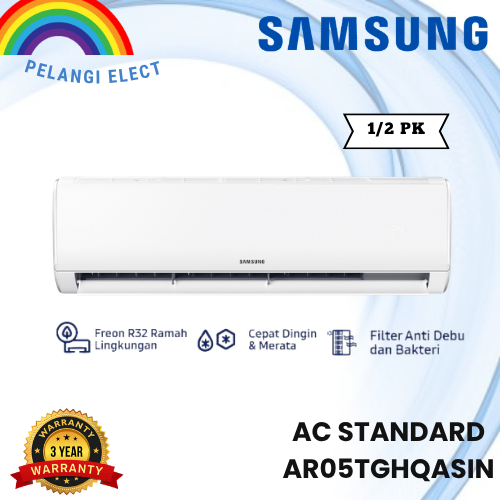 SAMSUNG AC Standard AR05TGHQASIN / 05BGH 1/2 PK Fast Cooling Filter Anti Bakteri Garansi Resmi / 09T