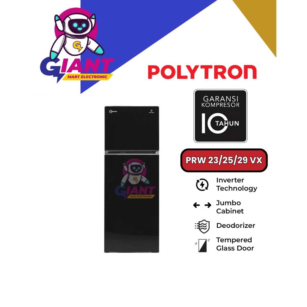KULKAS 2 PINTU POLYTRON POLYTRON PRW 23 VX/PRW 25 VX/PRW 29 VX / PRW 23VX/PRW 25VX/PRW 29VX / PRW23V
