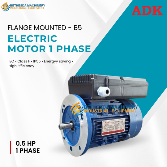 ADK Dinamo Listrik 0.5 HP Electro Motor 1 Phase ADK - 0.5 HP 1500 Rpm B5