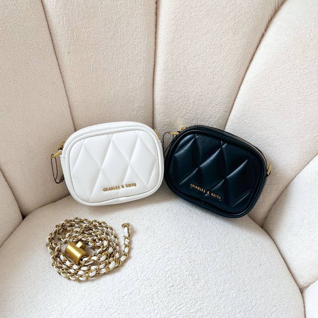TAS SELEMPANG WANITA MINI CK QUILTED ARWEN SLINGBAG DOMPET MINI FREE CARD HOLDER