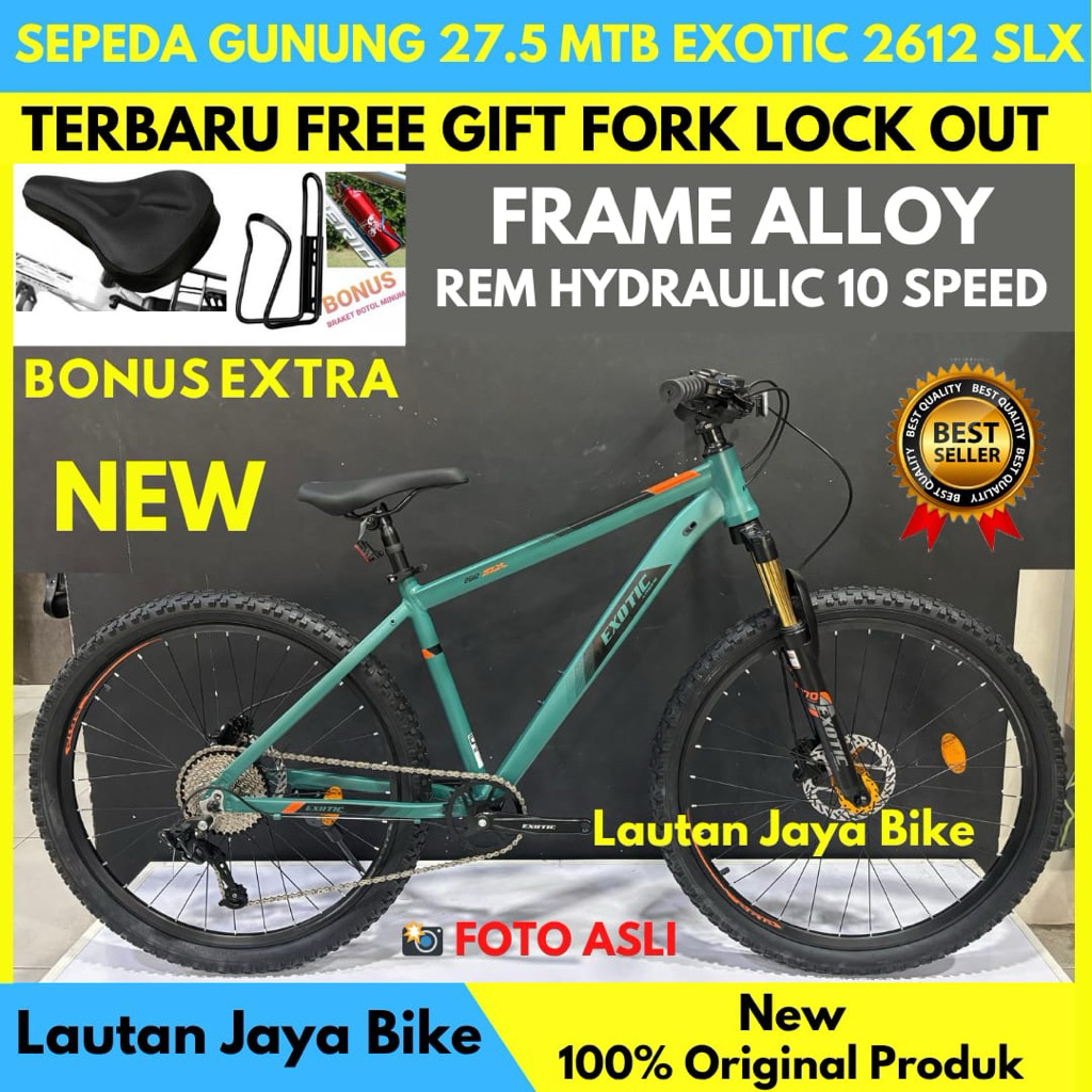Sepeda Gunung 27,5 MTB Exotic 2612 SLX Frame Alloy New
