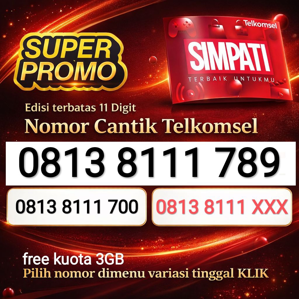 Kartu Simpati Telkomsel 11 Digit – Nomor Unik Premium Resmi ( K6 )