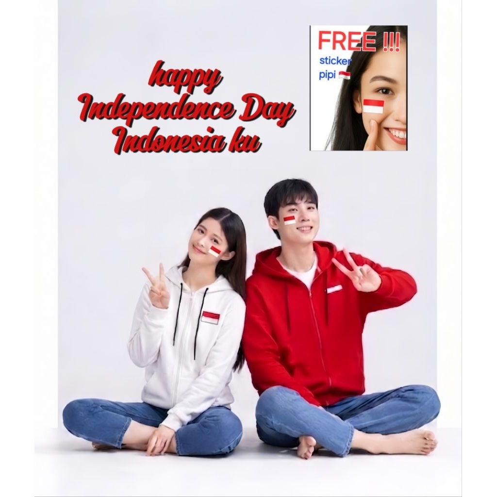 [EDISI KEMERDEKAAN] sweatshirt jaket HOODIE perayaan 17 agustus hari ulang tahun kemerdekaan Indones