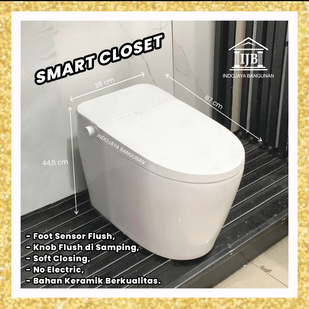 Kloset Toilet Duduk Sensor Volk Type ST-010 Smart Kloset Otomatis Closet Duduk Smart Intelligent No 