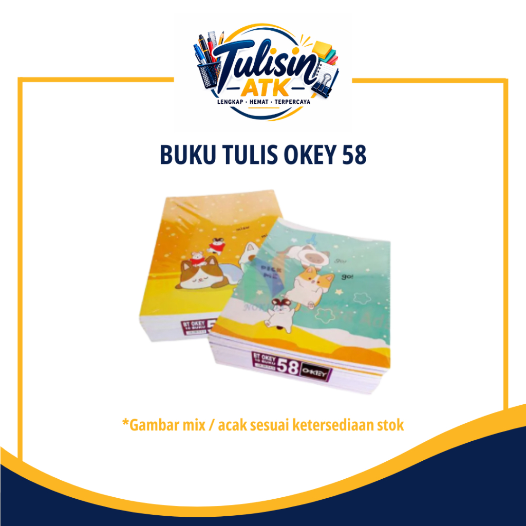 [10 PCS] BUKU TULIS OKEY 58 LEMBAR