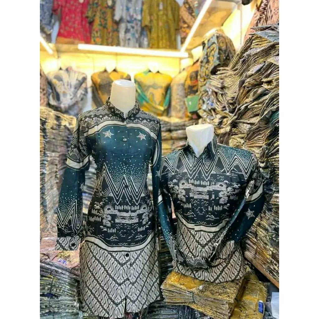 Baju batik couple cewek cowok tunik