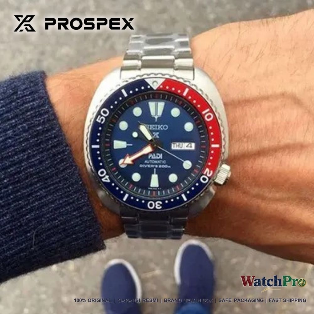 Seiko Prospex SRPE99K1 PADI Turtle Automatic Divers 200M Pepsi ORIGINAL GARANSI RESMI 3 TAHUN