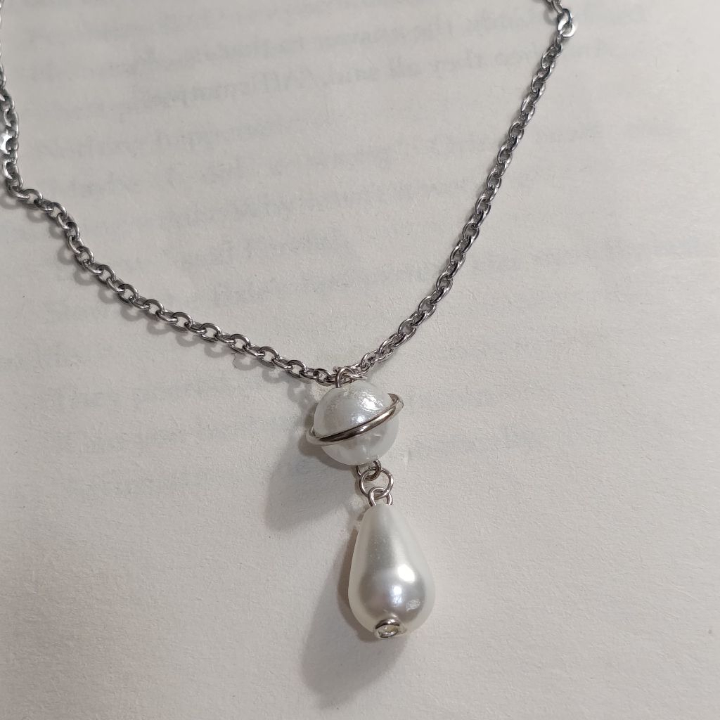 Y2K Putih Pearl Vivienne Westwood Necklace Cute Aesthetic Rantai Chain Grunge Gothic Lana Del Rey