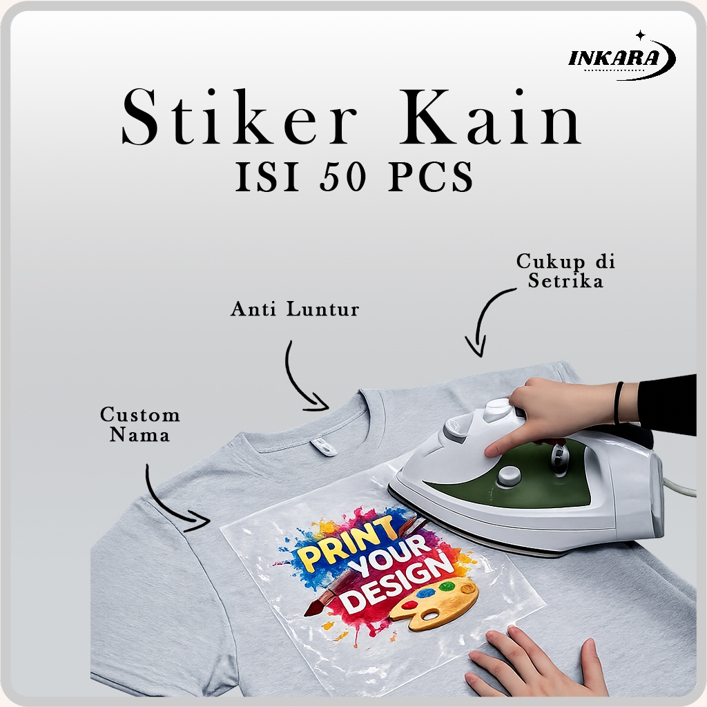 Sticker Label Nama Kain Baju Isi 50Pcs Stiker Kain Label Nama Baju Anak