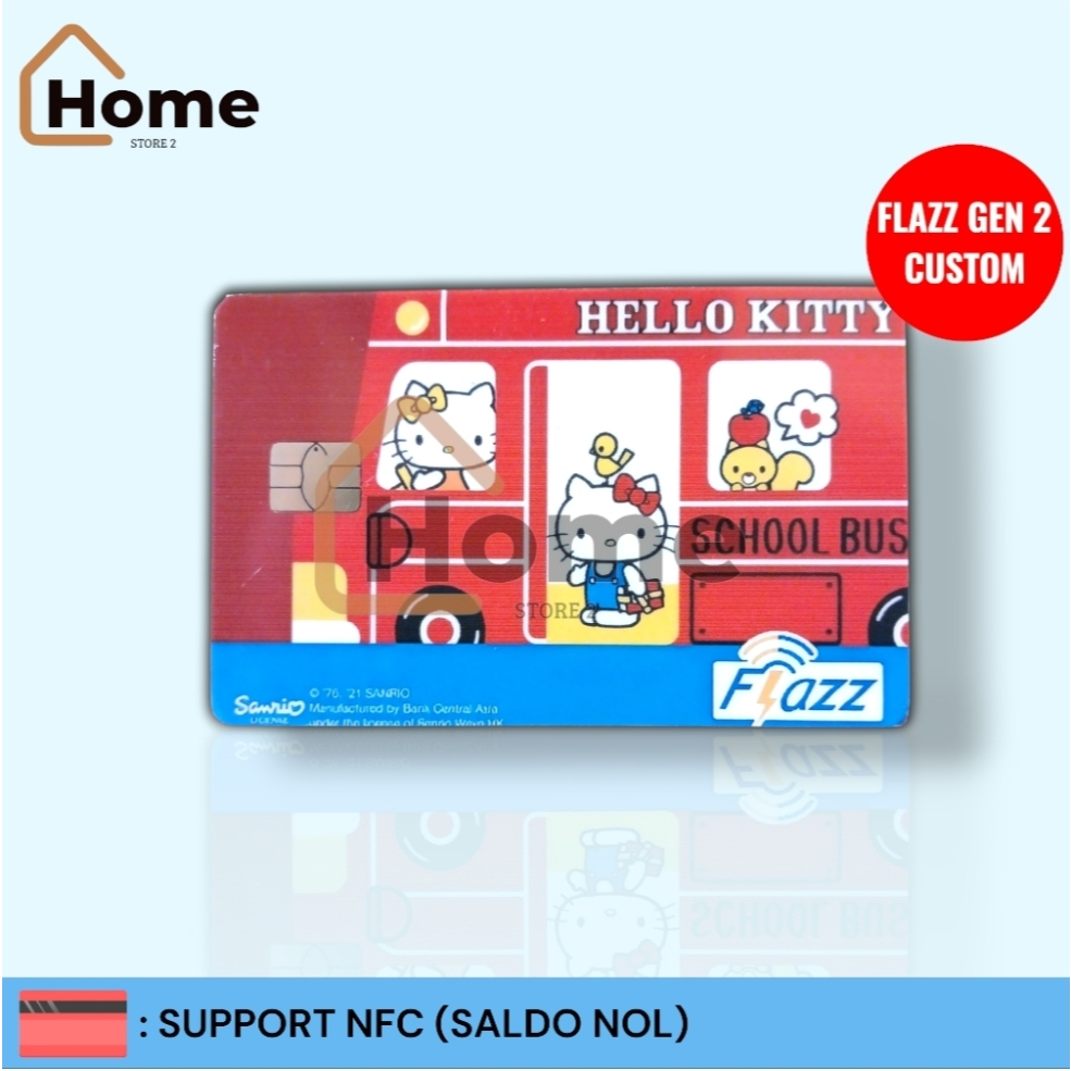 [FLASH SALE] KARTU ETOLL FLAZZ BCA GEN 2 CUSTOM STIKER - HELLO KITTY [BUS]