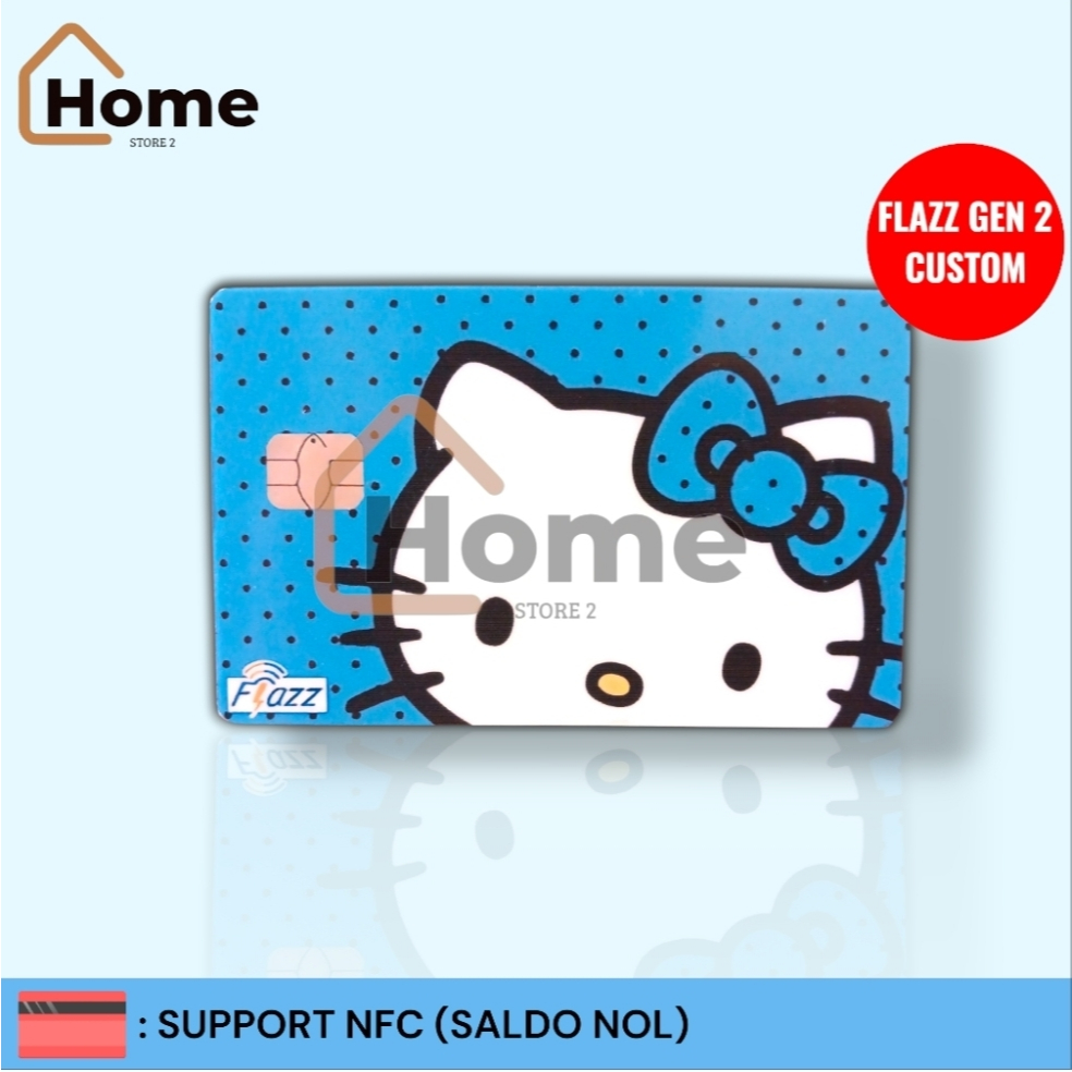 [FLASH SALE] KARTU ETOLL FLAZZ BCA GEN 2 CUSTOM DOFF UV MOTIF HELLO KITTY BLUE