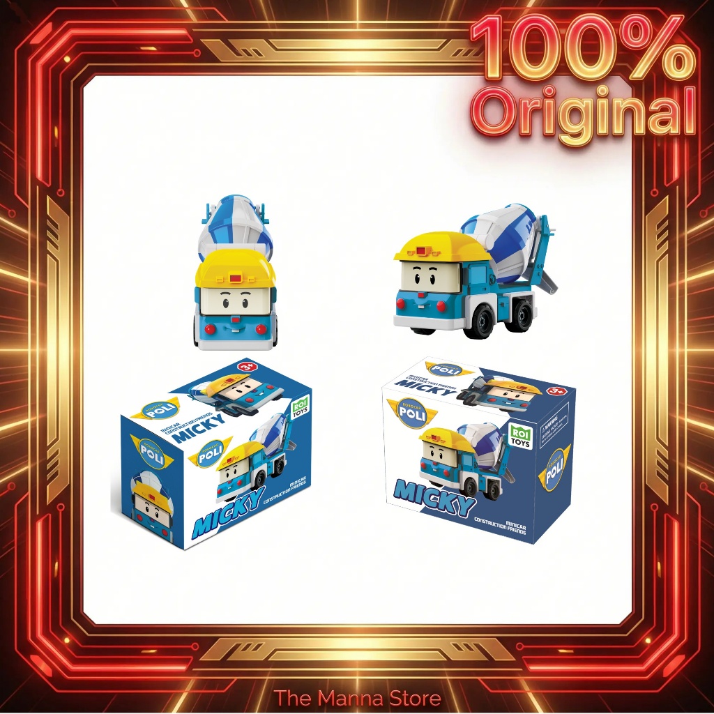Robocar Poli Minicar BroomsTown Rescue MICKY Korean Toys Animation Mainan Anak MRT0758