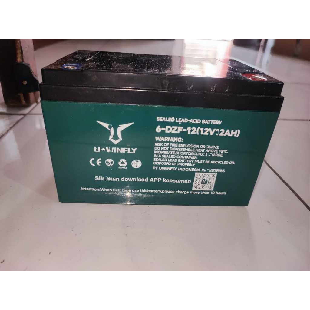 Aki Sepeda Listrik UWINFLY  / BATERAI SEPEDA LISTRIK UWINFLY 12V/12AH
