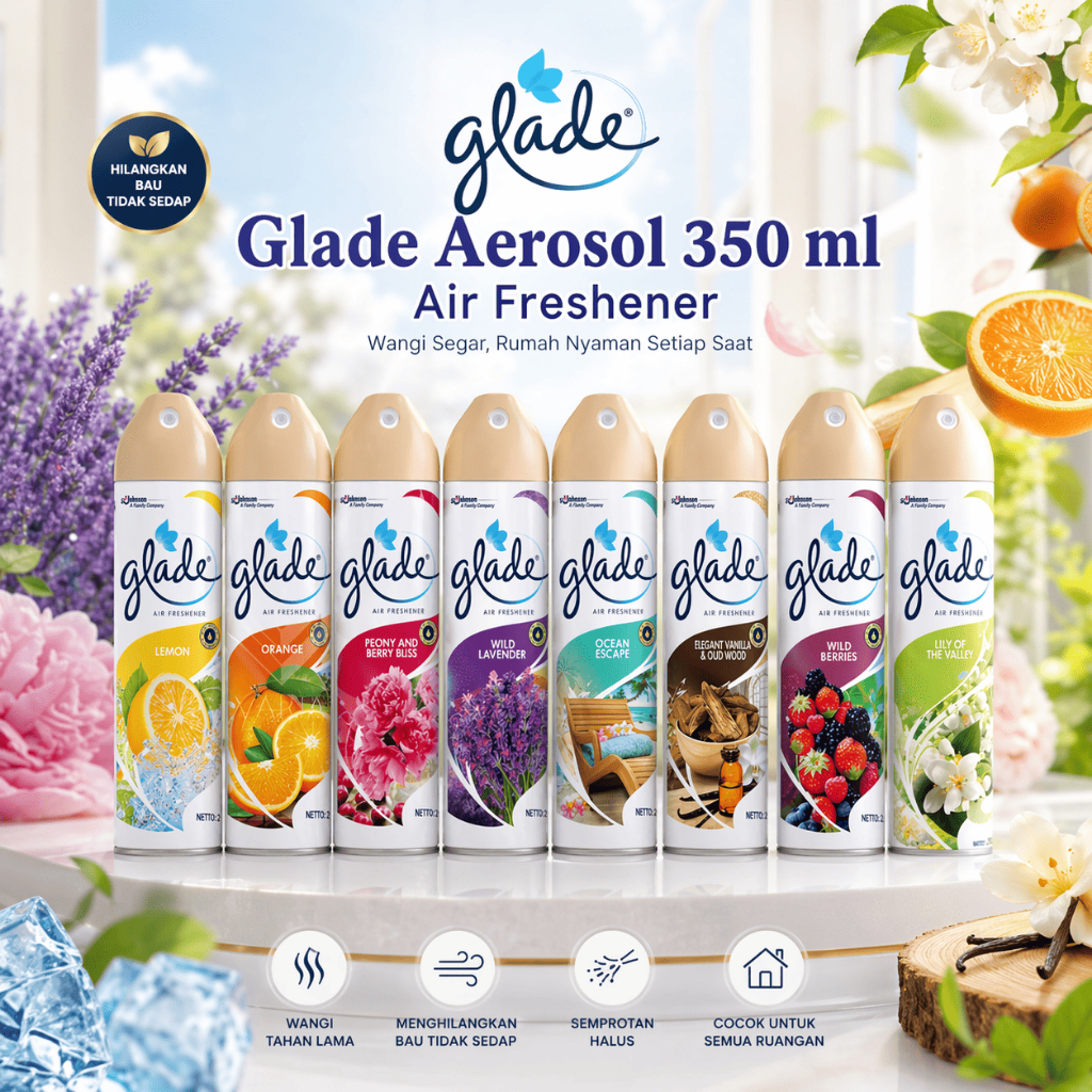 Glade Pengharum Ruangan Aerosol 350mL / Glade Pengharum Ruangan
