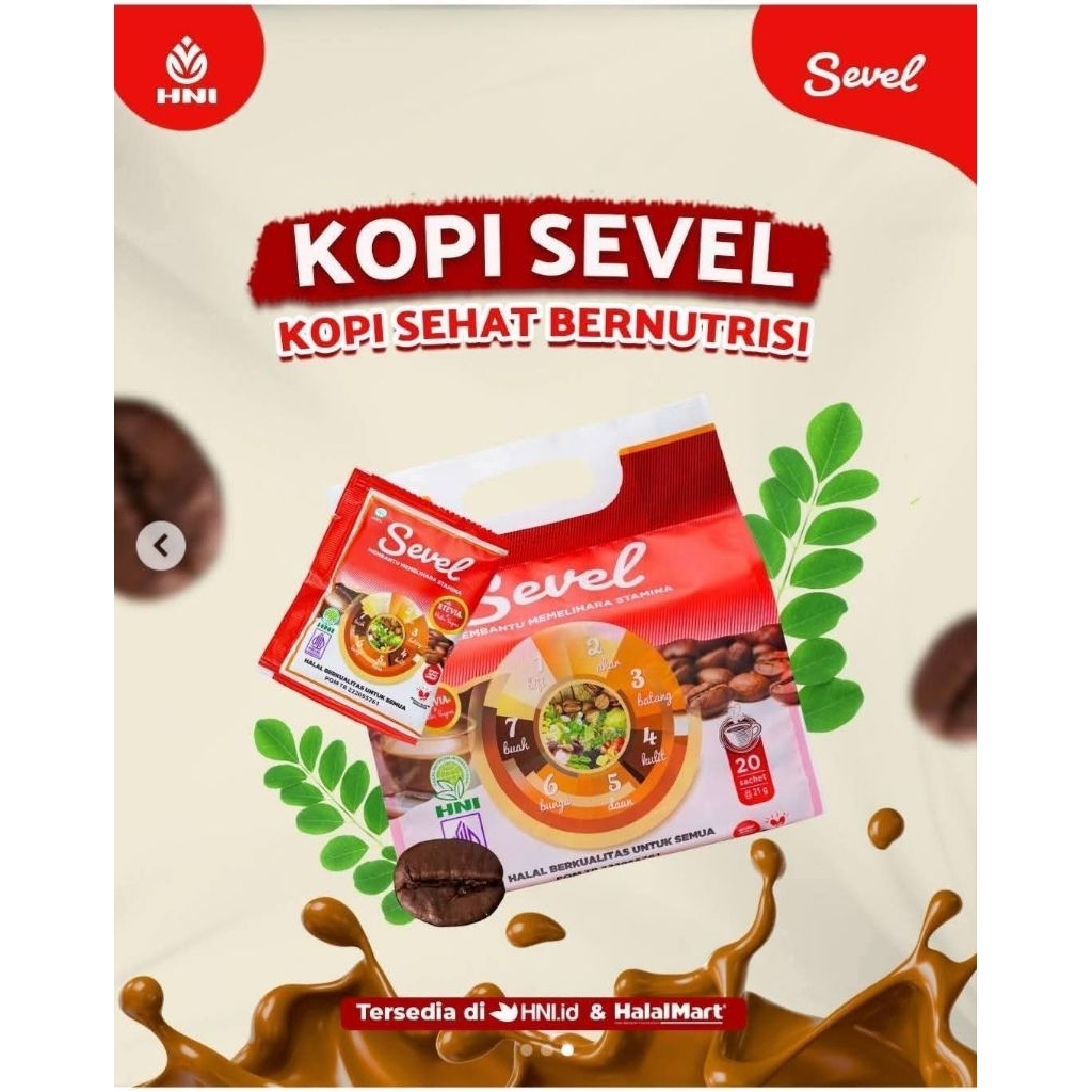KOPI SEVEL STAMINA HNI 7 Elemen 20 Sachet - Meningkatkan Stamina & Daya Tahan Tubuh