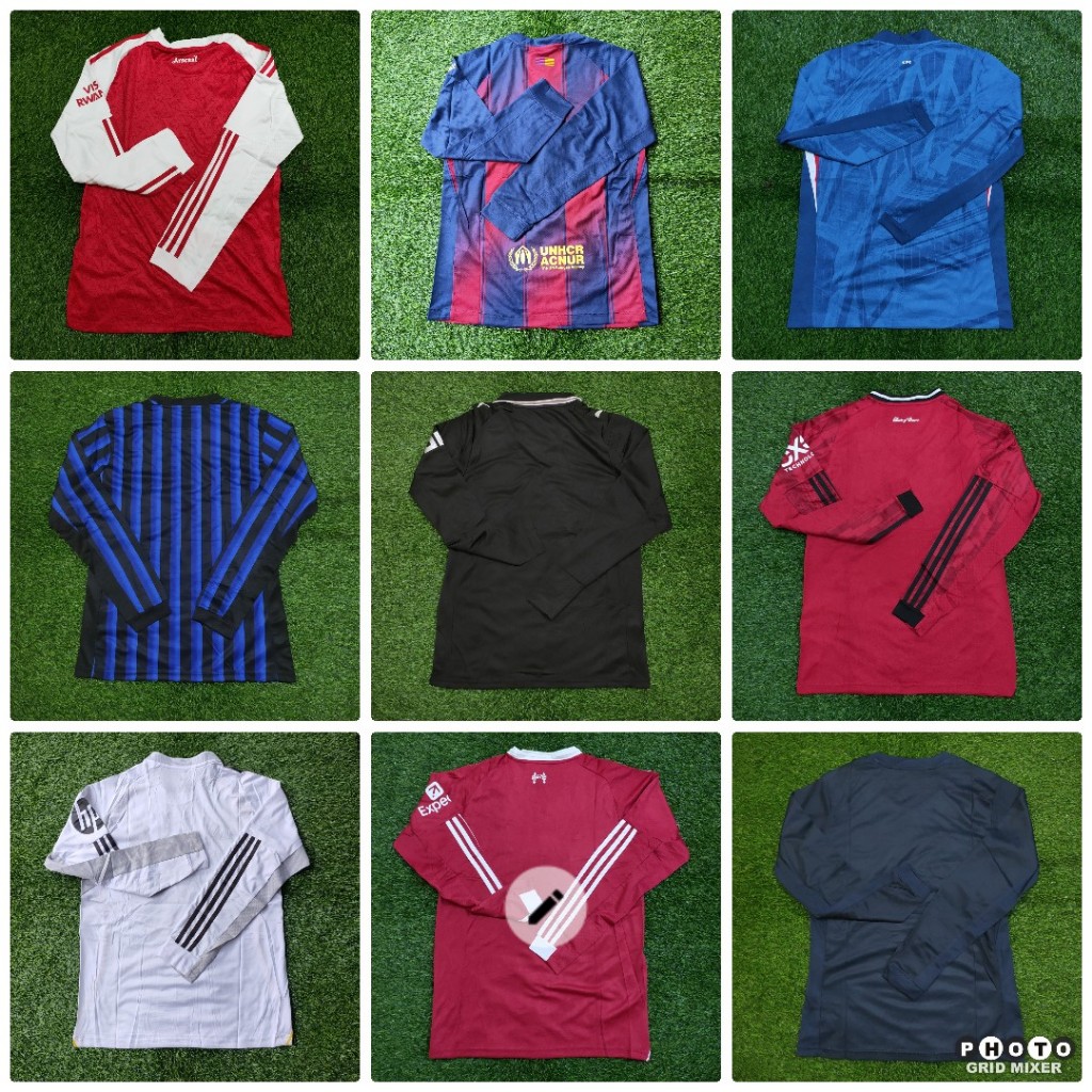 LONG SLEEVE ARSNL BRCA CHLSEA CITYY JUVENTUS LVRPL MADRID MAN.U MILAN VENEZIA HOME AWAY 3RD 4TH JERS