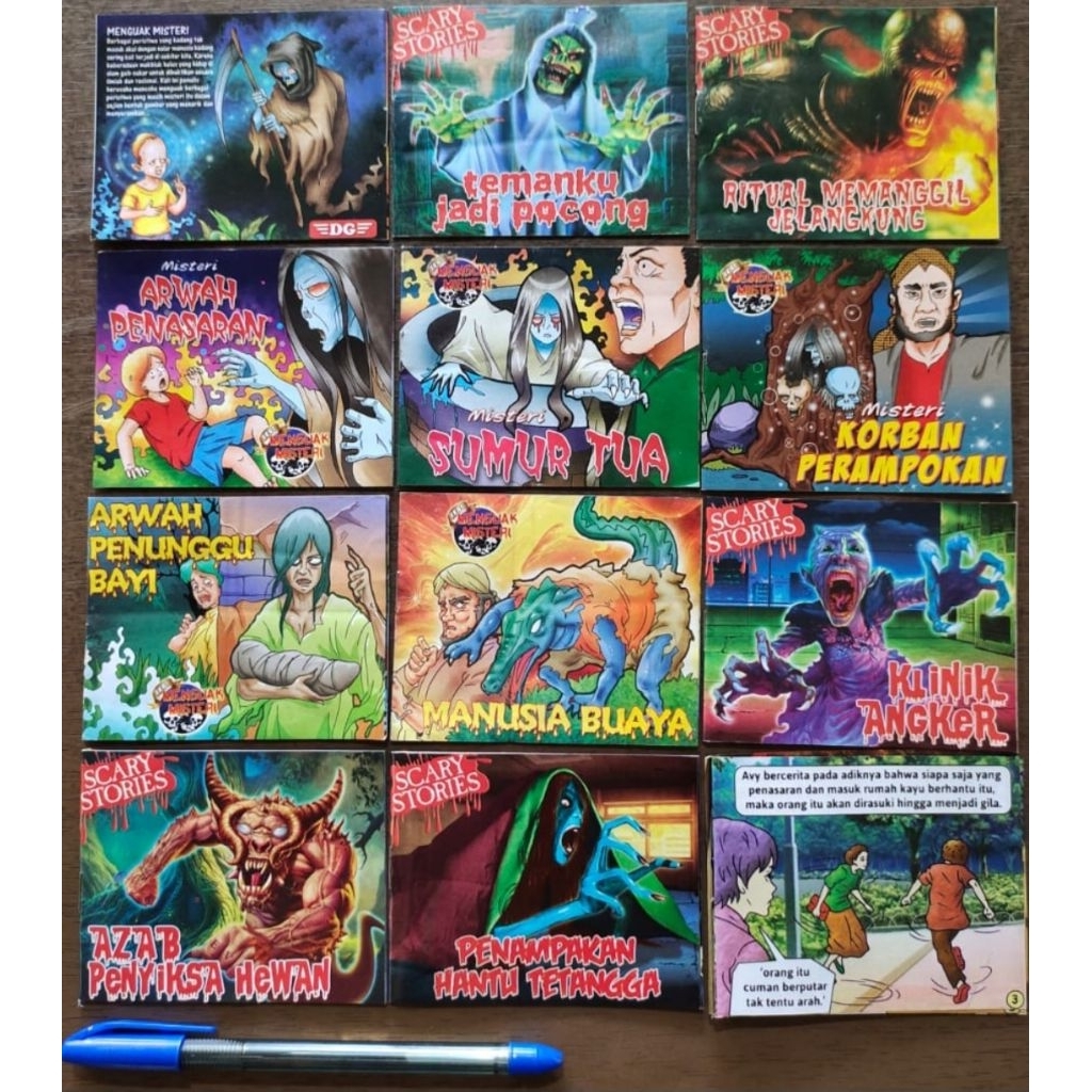 24PCS BUKU KOMIK HOROR DG