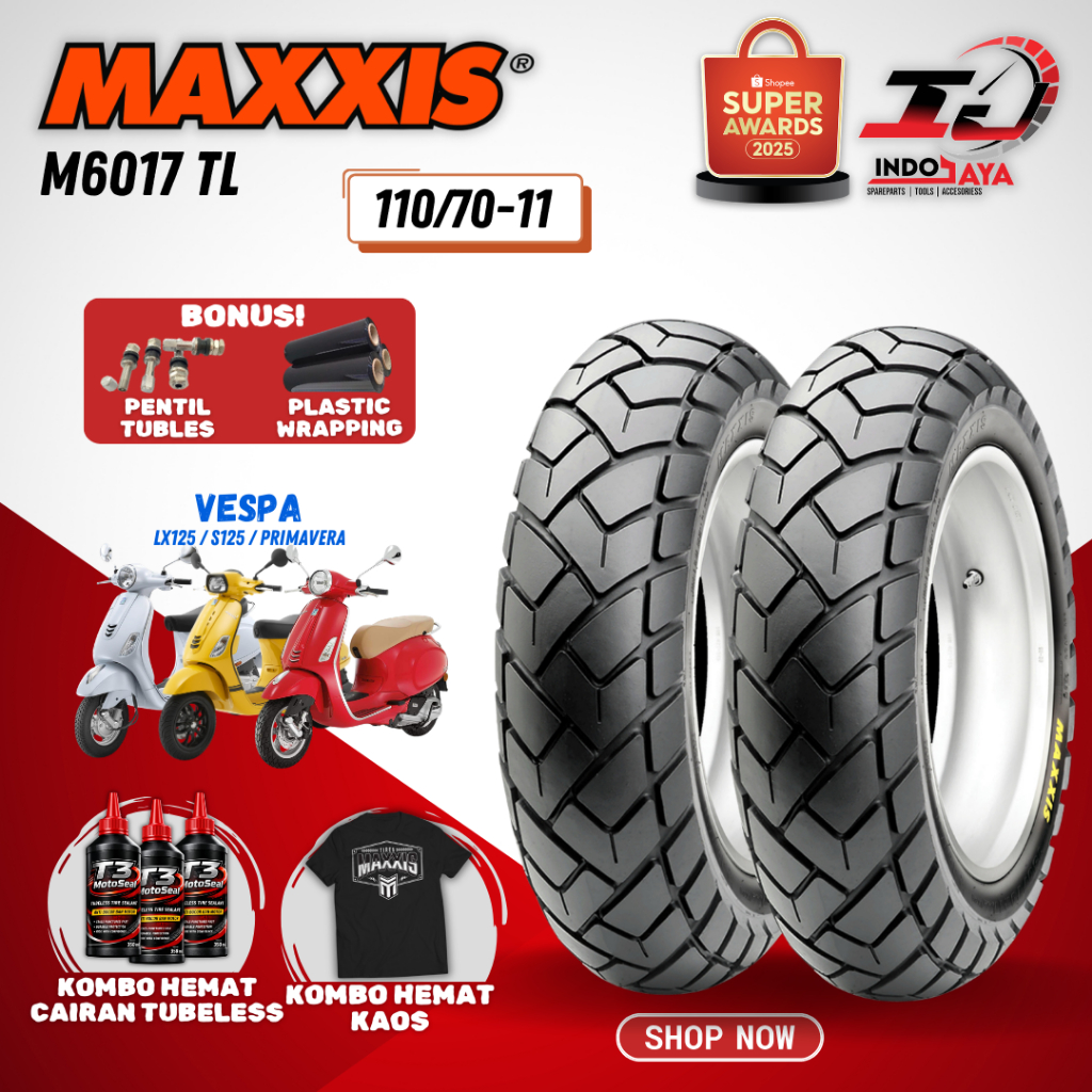 [READY COD ] BAN MAXXIS M6017 RING 10 11 TUBELESS 110/70-11 DEPAN BAN MOTOR RING 10 11 MAXXIS / BAN 