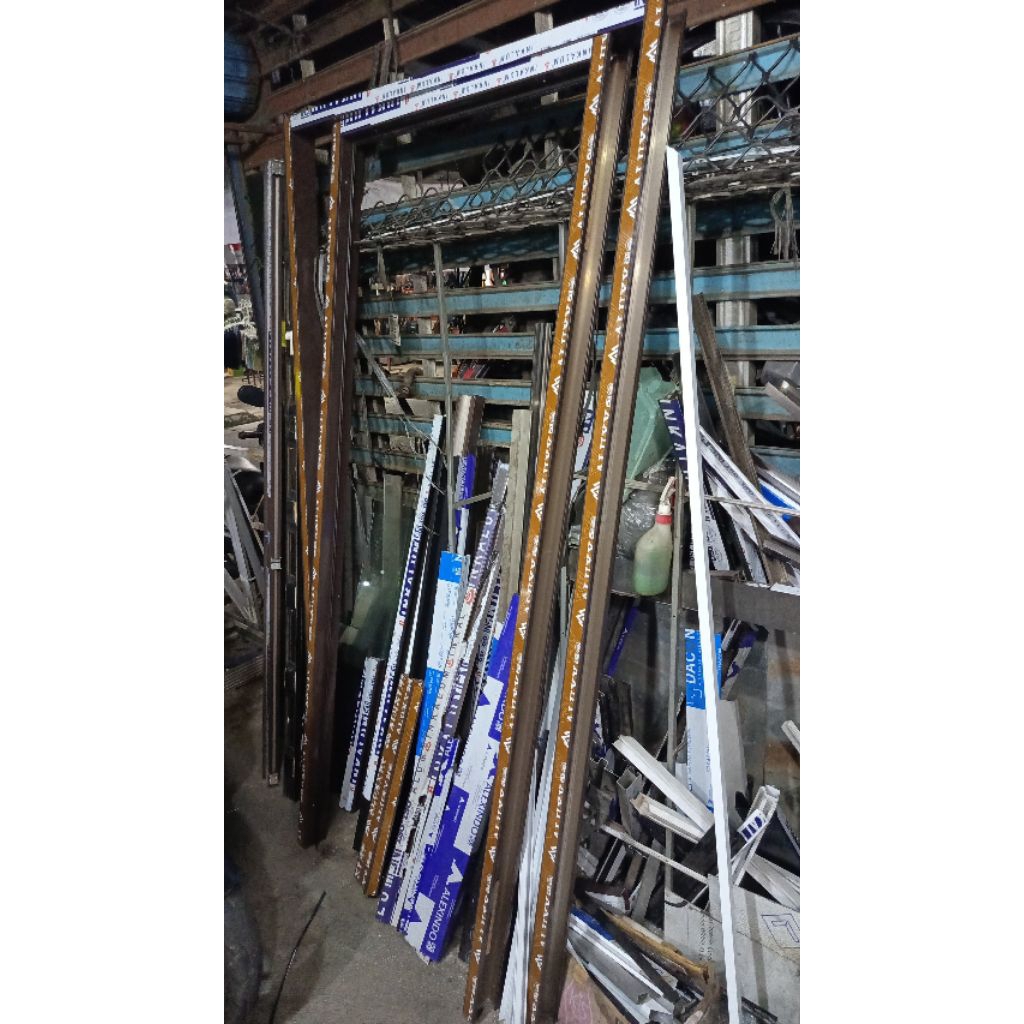 gawangan Pintu/kusen pintu bahan aluminium khusus untuk 2 daun pintu