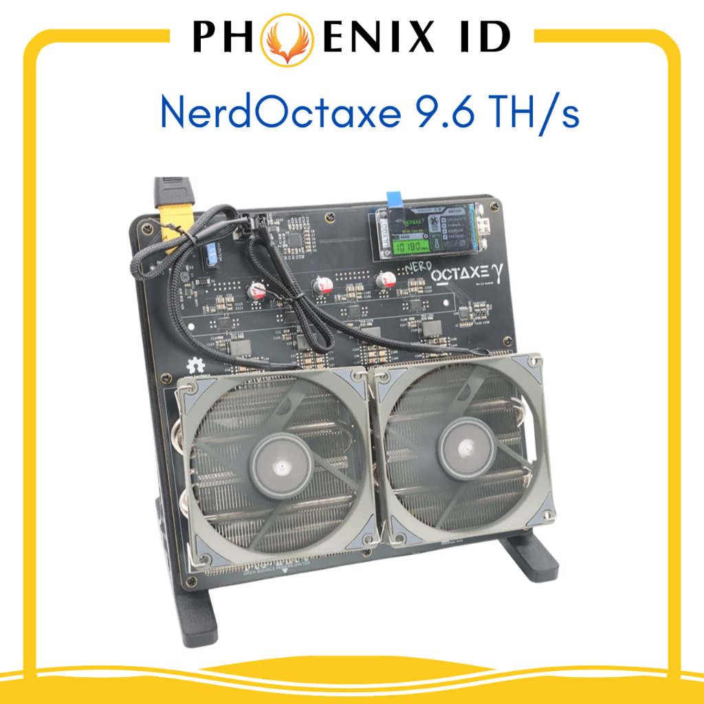 NerdOctaxe 9.6Th/s 150W Asic Chip BTC Lottery Solo Home Mining Nerdminer Bitaxe Cryptocurrency Asic 