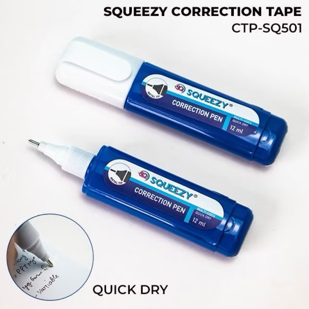 Correction Pen / Tip ex Cair GM / Benefit / Squeezy / Esco / Pacman
