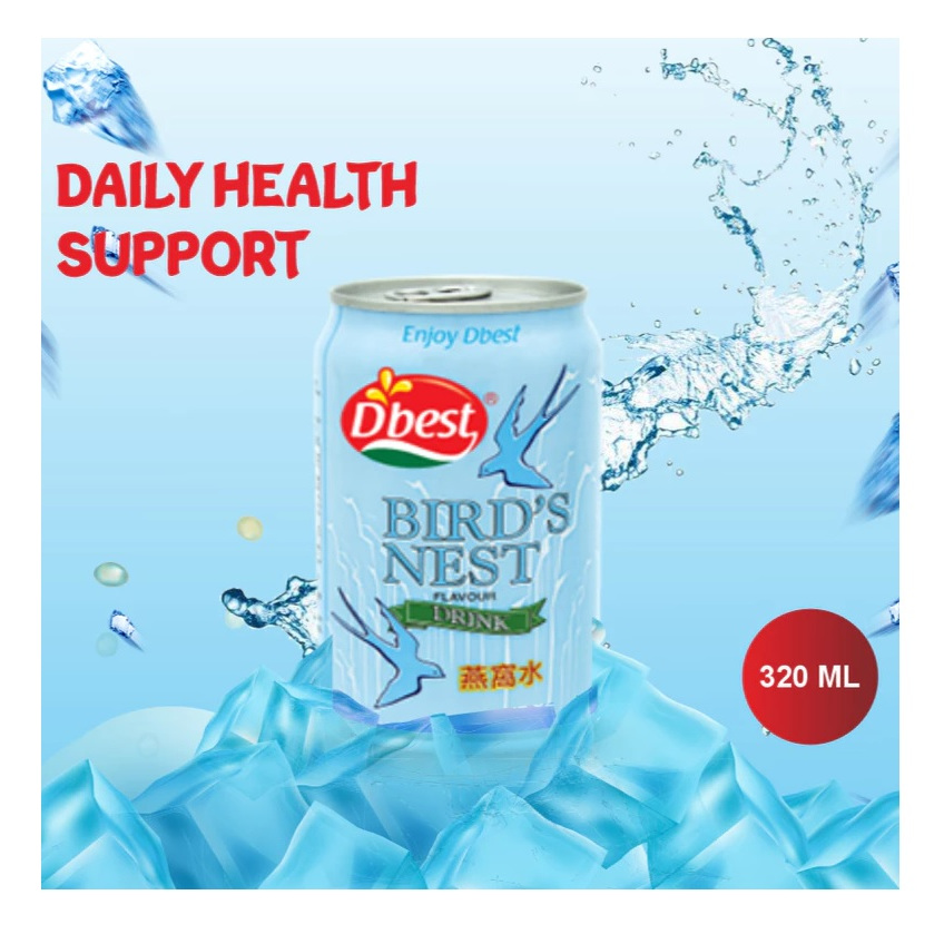 D'best Minuman Kaleng Sarang Burung Walet 320 ml (1 Karton)
