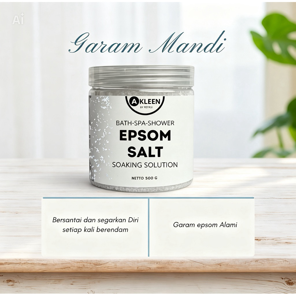 epsom salt/ garam mandi/ garam rendam/ penghilang pegal/ garam inggris