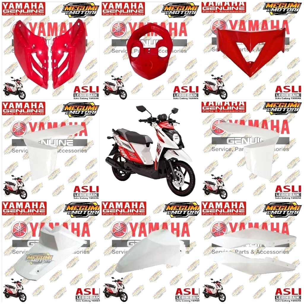 COVER BODY HALUS FULL SET PUTIH YAMAHA X-RIDE 115 X RIDE 115 ORIGINAL YAMAHA