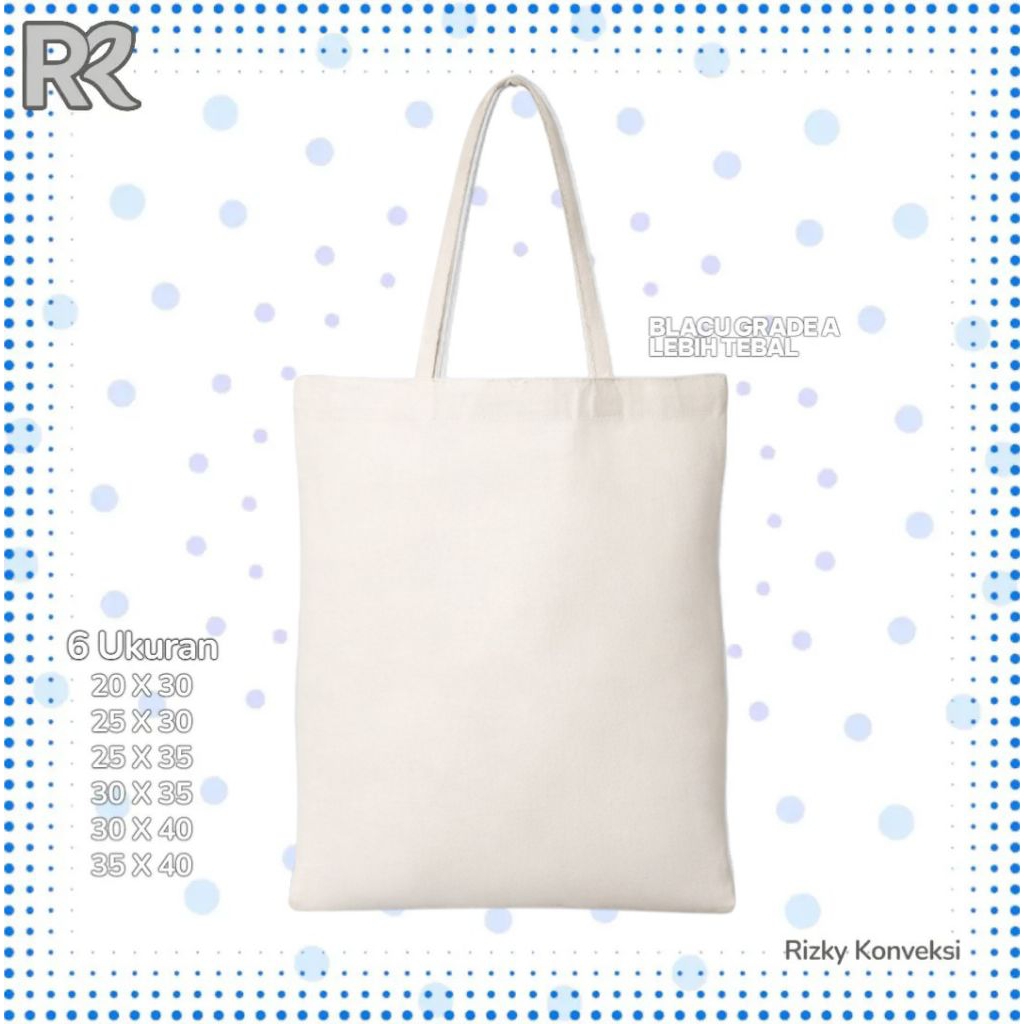 Tas Totebag Kain Kanvas Blacu Tebal Warna Putih Polos Lebih Hemat dan Tahan Lama - Untuk Eco Print |
