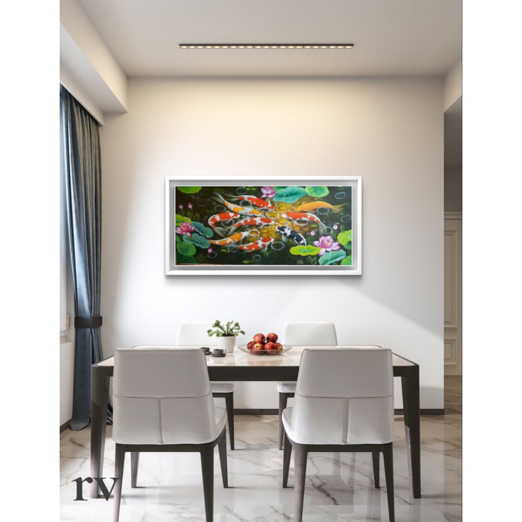 Lukisan Ikan Koi Minimalis Modern