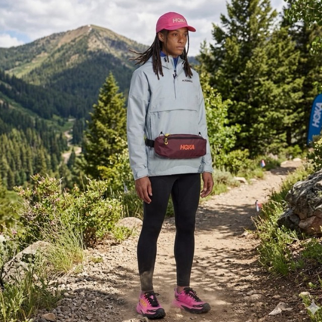 bundling trail run jaket terrex water proof topi waist bag lengkap