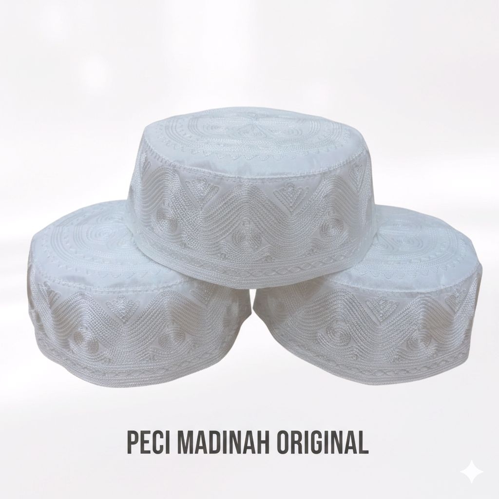 Peci MADINAH ORIGINAL Made In China Murah , Peci Haji Madinah Cina Ori , Peci Kopiah Madinah Origina