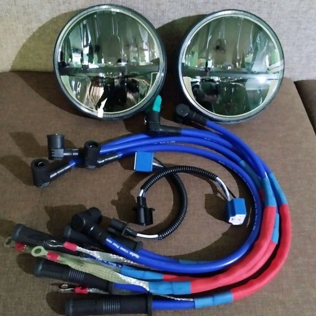 Paket Kabel Busi Bluefire Suzuki Jimny + Headlamp LED Trucklite 7inch Suzuki Jimny | Headlamp LED Tr
