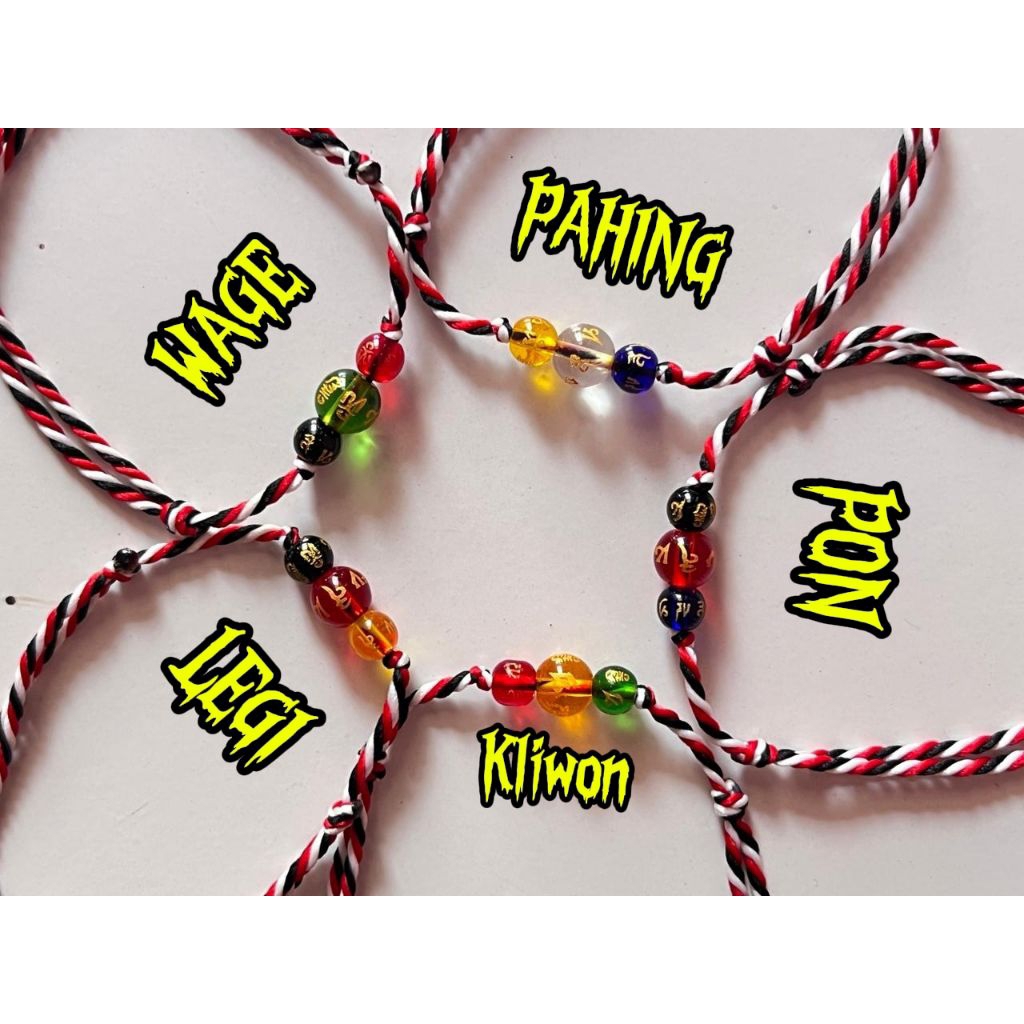 Gelang Tridatu kelahiran kalender weton Jawa