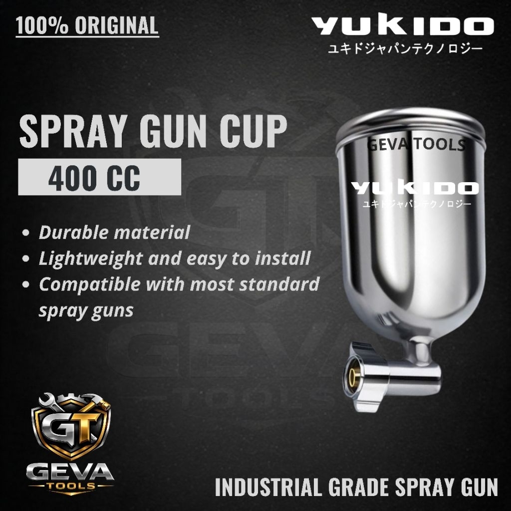 Yukido Spray Gun Cup 400cc Tabung Atas – Tabung Cat Spray Gun Universal Heavy Duty