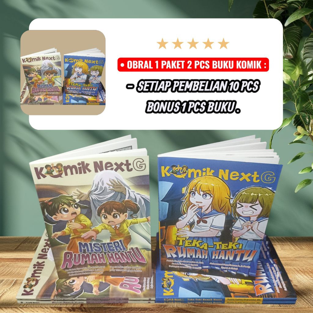 OBRAL RECOMMENDED 1 PAKET 2 PCS BUKU KOMIK CERITA ANAK / KOMIK HORORR / KOMIK PENGETAHUAN / MSTERI R