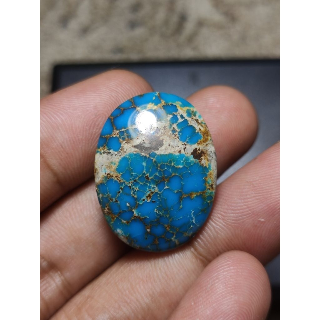 natural pirus Persia biru urat emas