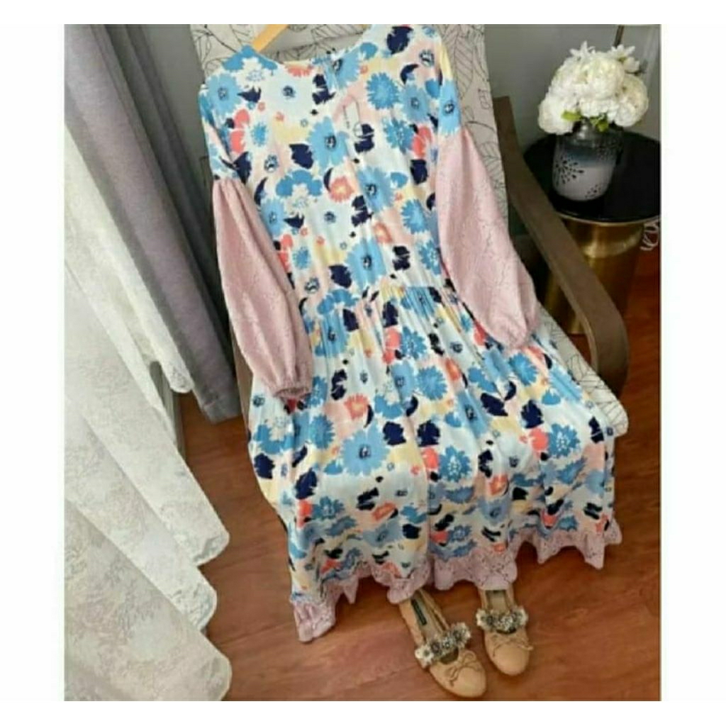 Preloved MIDI raya dress haideeorlin/prelovedhaideeorlin/tunik haideeorlin/dresshaideeorlin