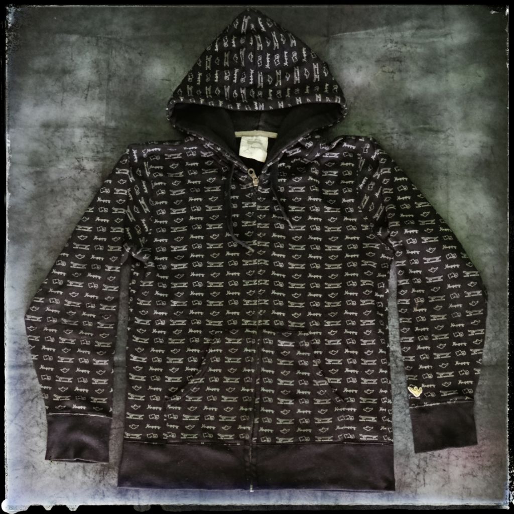 Jaket hoodie vintage full printing Mark Gonzales WII size M