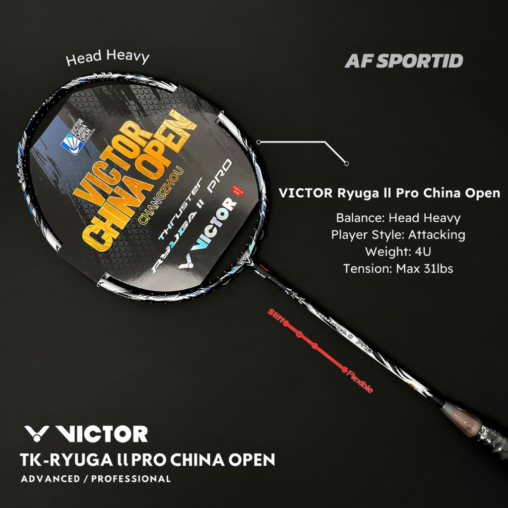 RAKET BADMINTON RYUGA 2 PRO WHITE SPESIAL TERBARU SIAP PAKAI BONUS TAS DAN GRIP