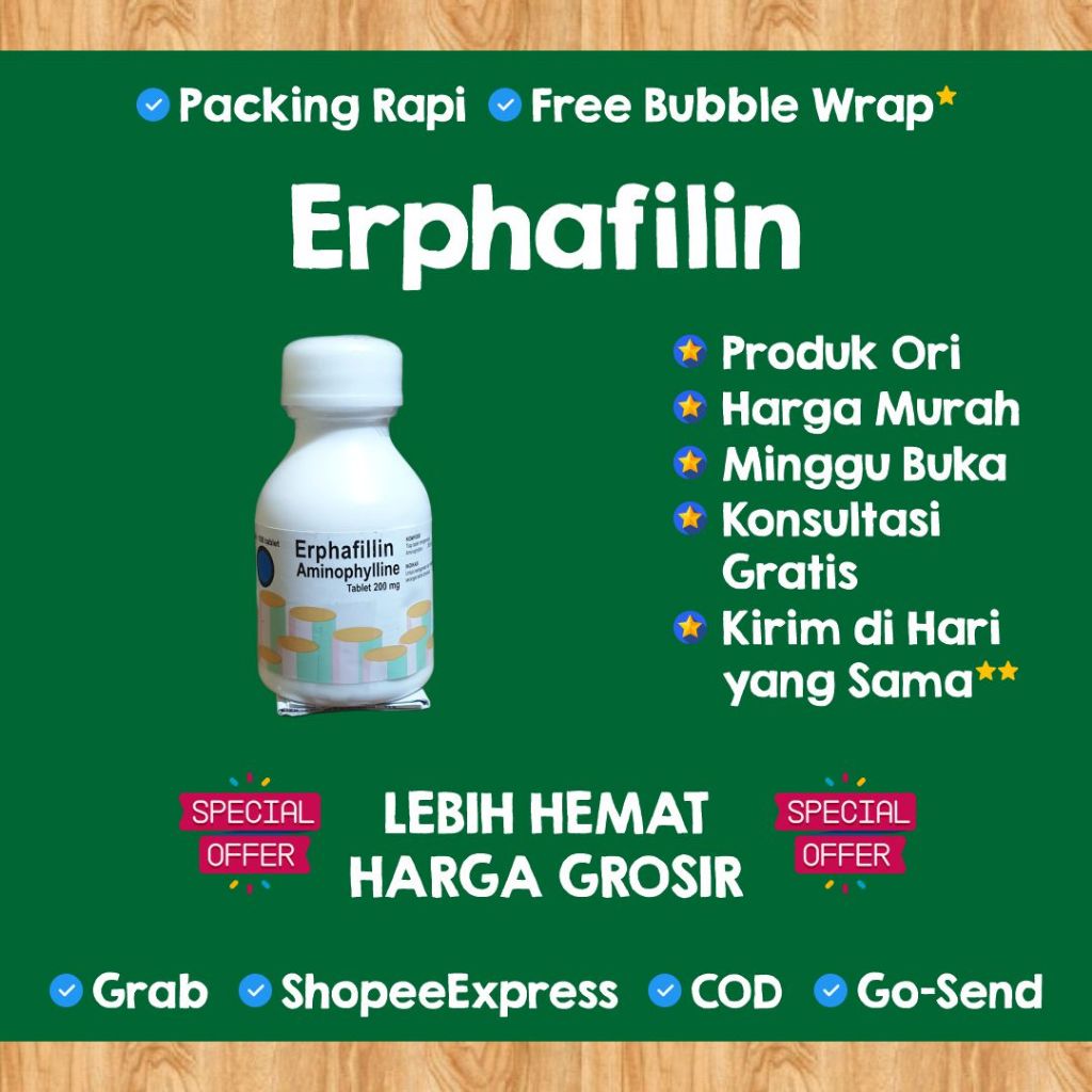 Erphafilin Aminofilin Tablet Botol