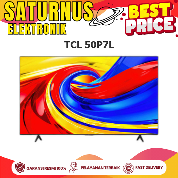 TCL 50P7L GOOGLE TV 50 INCH AiPQ Processor Premium QLED 4K UHD ONKYO 2.0/2.1 Hi-Fi System 50P7L P7L