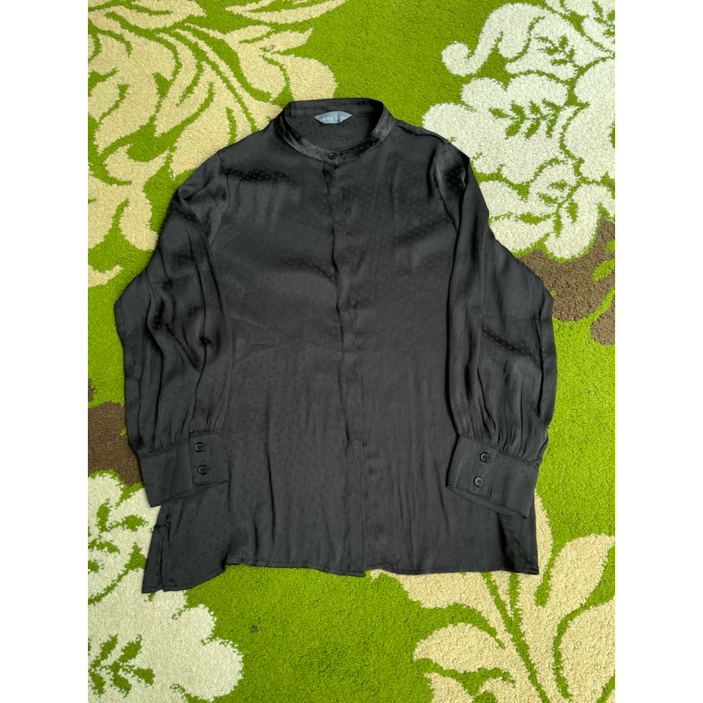 blosue atasan black benang jarum buttonscarves