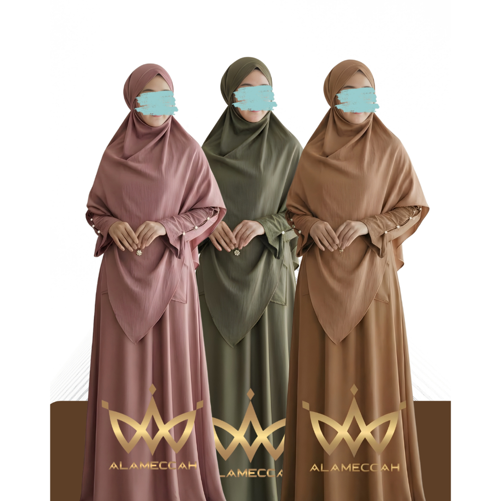 Zahira - Gamis Set Hijab - Abaya Syari Simple dan Nyaman