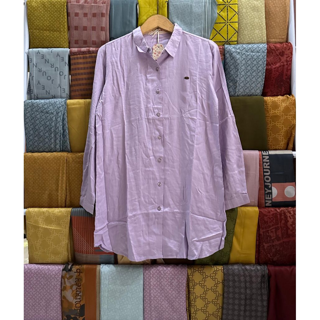 Della Purple Shirt - CORNICHE, Pakaian Wanita